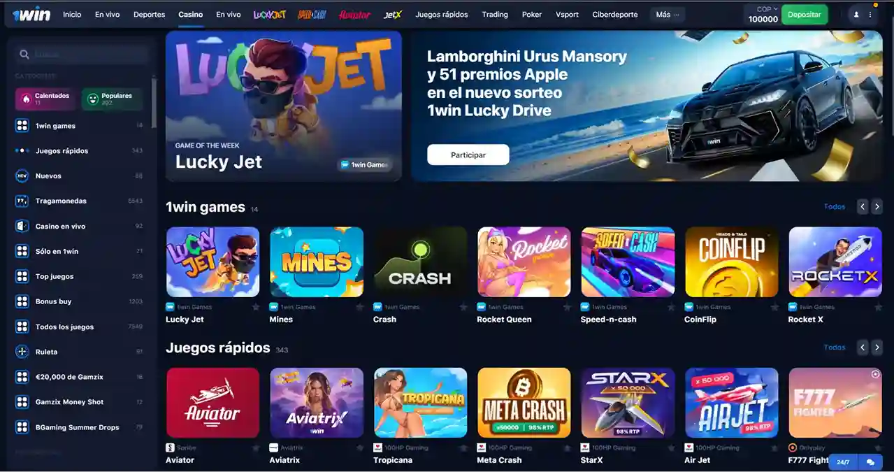 1Win Casino Online: Juegos Disponibles y Promociones 1Win Juegos