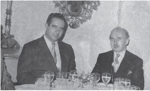 El Prof. Ramón de la Fuente con el Prof. Pierre Pichot durante el V Congreso Mundial de Psiquiatría, México 1971